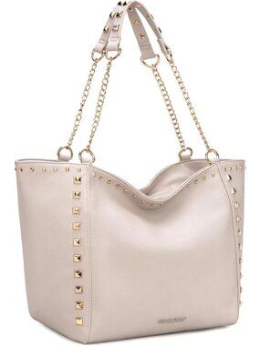 Oversized Women's Tote Bag with Chain, Stylish Shoulder Purse, Large Handbag